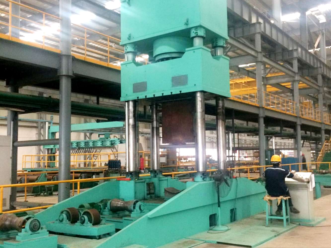 Straightening machine — post-weld